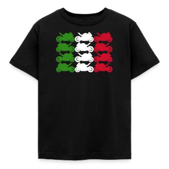 Drapeau de moto italie - T-shirt Enfant - noir - Devant - AI Model Kid Female (0cm)
