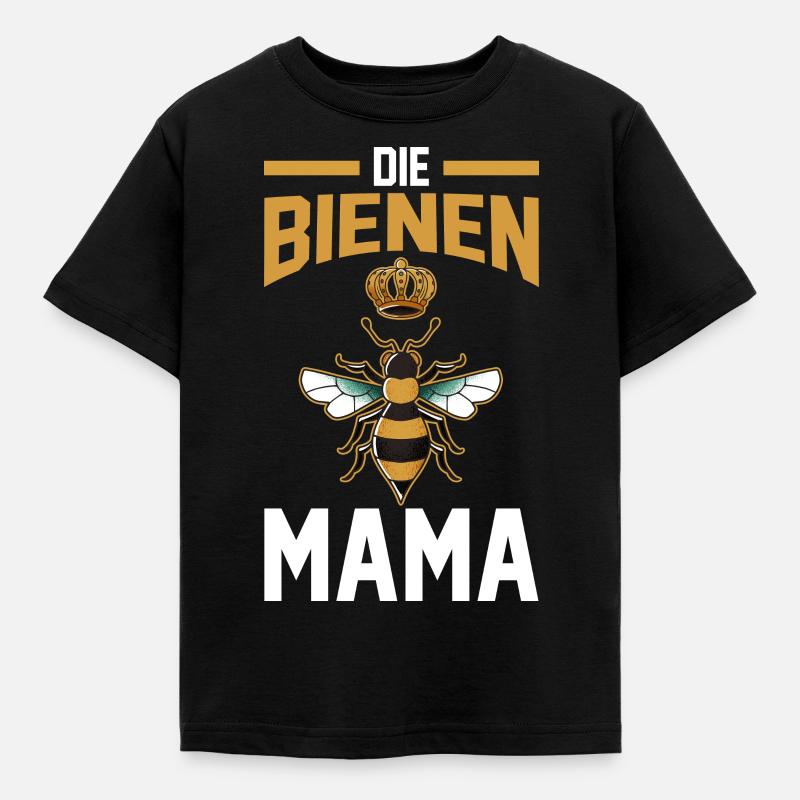Bienenzüchter Mama Mutter Imker Biene Bienen - Kinder T-Shirt - Schwarz