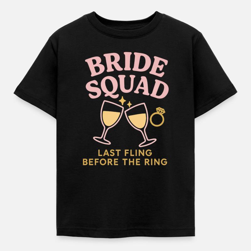 Bride Squad - Kids' T-Shirt - black