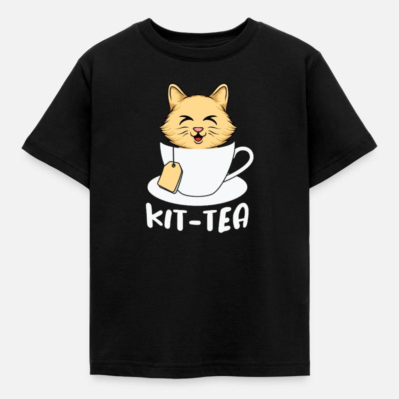 Kit Tea Time - Kids' T-Shirt - black