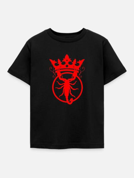 Königlicher Skorpion in der Krone - Kinder T-Shirt - Schwarz