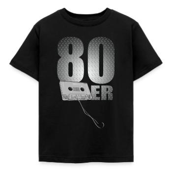 80er Jahre - 80er Party - Kinder T-Shirt - Schwarz - Vorne - AI Model Kid Female (0cm)