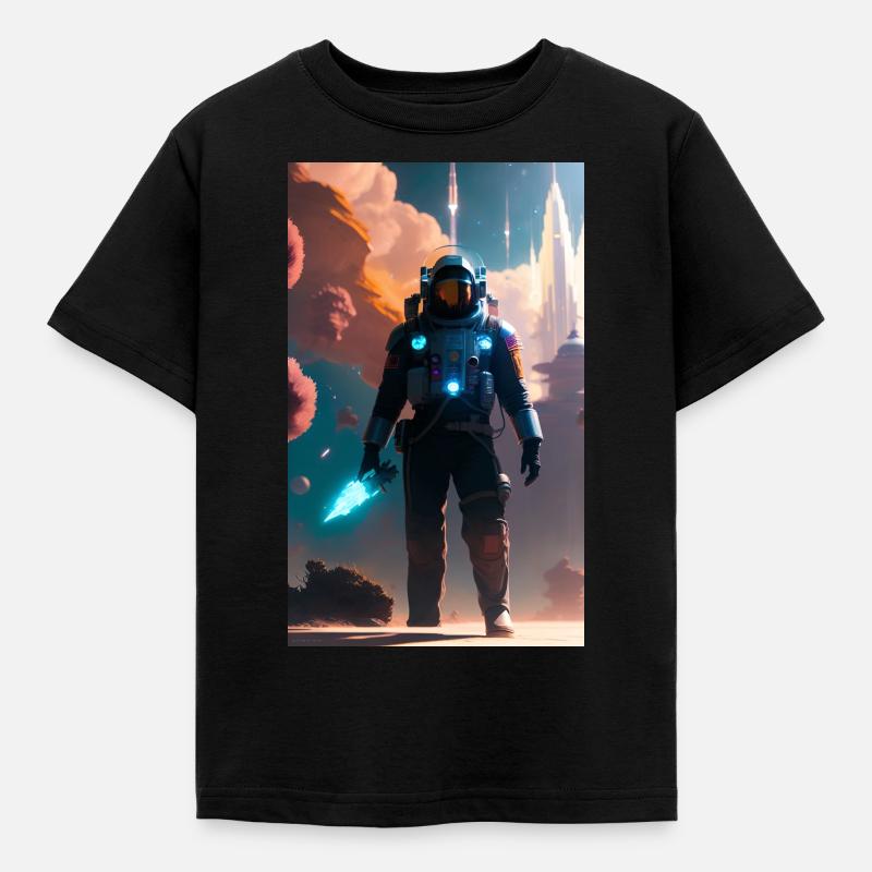 Space - Kids' T-Shirt - black
