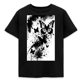 Adorable Butterfly - Kids' T-Shirt - black - Front - AI Model Kid Female (0cm)