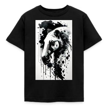 Adorable anteater - Kids' T-Shirt - black - Front - AI Model Kid Female (0cm)