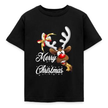 Rudolf Rennier Noël - T-shirt Enfant - noir - Devant - AI Model Kid Female (0cm)