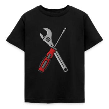 Tournevis à clé à outils - T-shirt Enfant - noir - Devant - AI Model Kid Female (0cm)