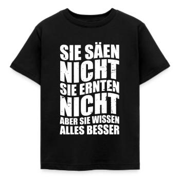 Landwirt Demonstration Bauern Protest Bauerndemo - Kinder T-Shirt - Schwarz - Vorne - AI Model Kid Female (0cm)