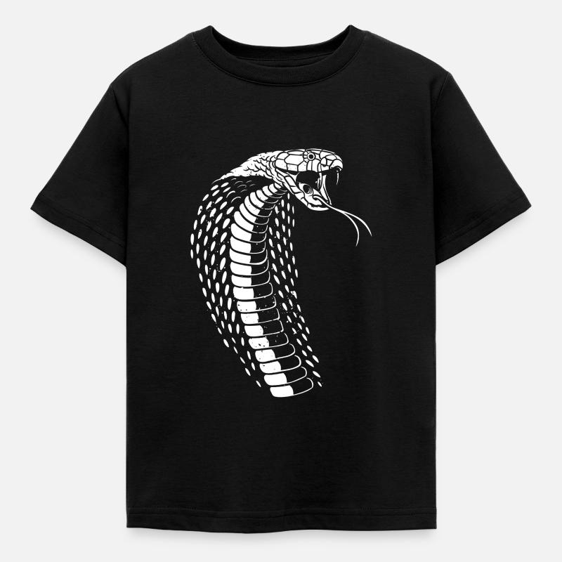 Cobra - Schlange - Kinder T-Shirt - Schwarz