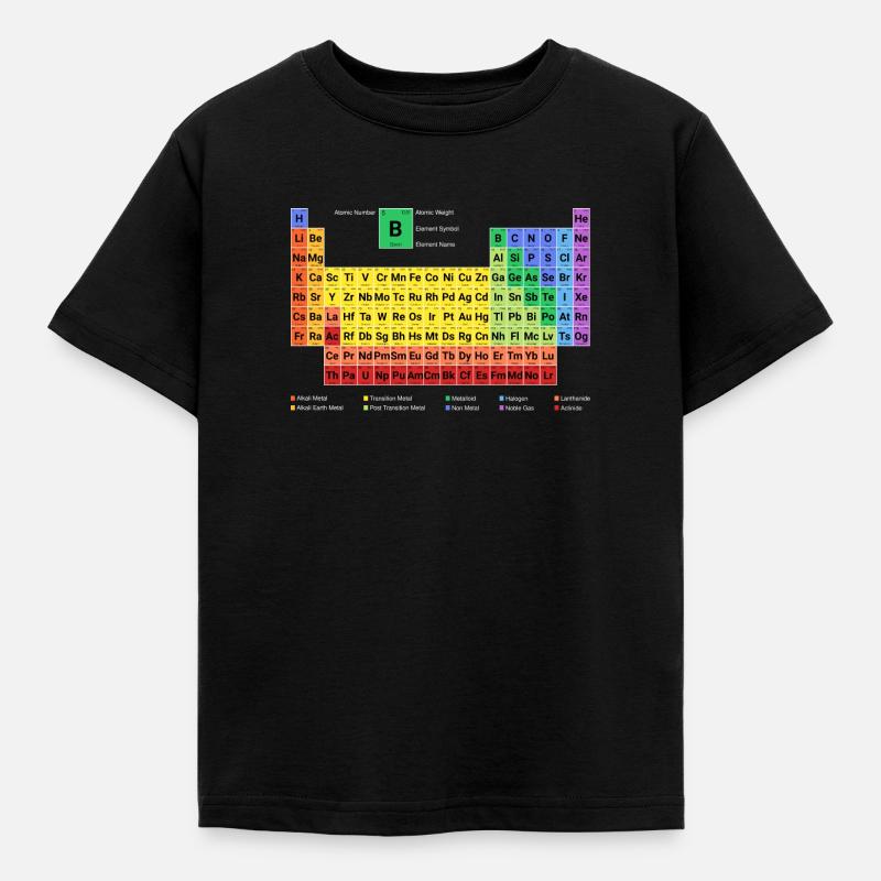 Tableau périodique des éléments nouveaux et complets - T-shirt Enfant - noir