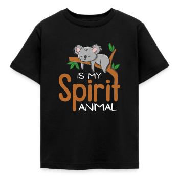 Der Koala ist mein spirituelles Tier - Kinder T-Shirt - Schwarz - Vorne - AI Model Kid Female (0cm)