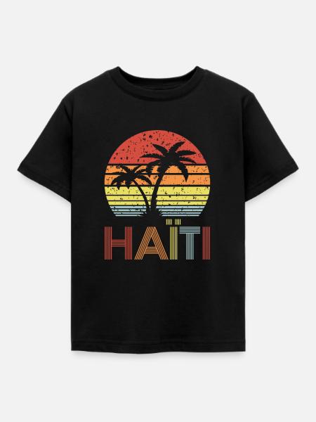 Haiti - Kinder T-Shirt - Schwarz