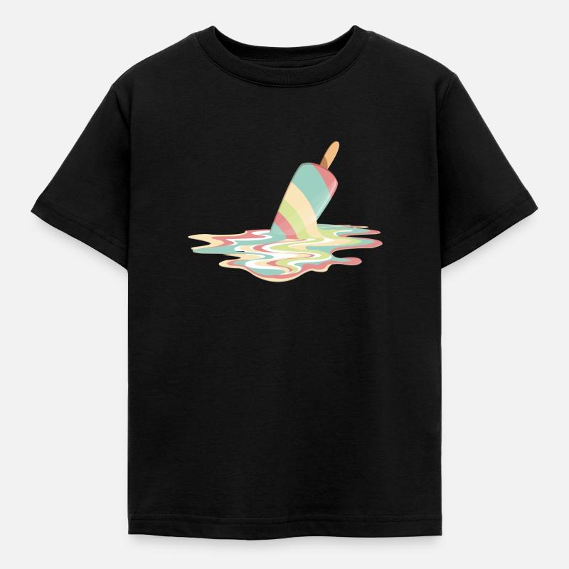 Eis geschmolzen - Kinder T-Shirt - Schwarz