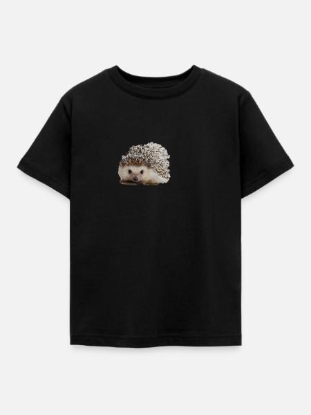 süßer Igel - Kinder T-Shirt - Schwarz