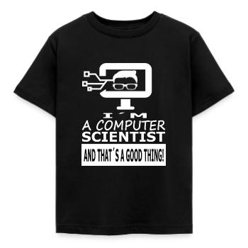 Ich bin Informatiker Informatik Computer Geschenk - Kinder T-Shirt - Schwarz - Vorne - AI Model Kid Female (0cm)