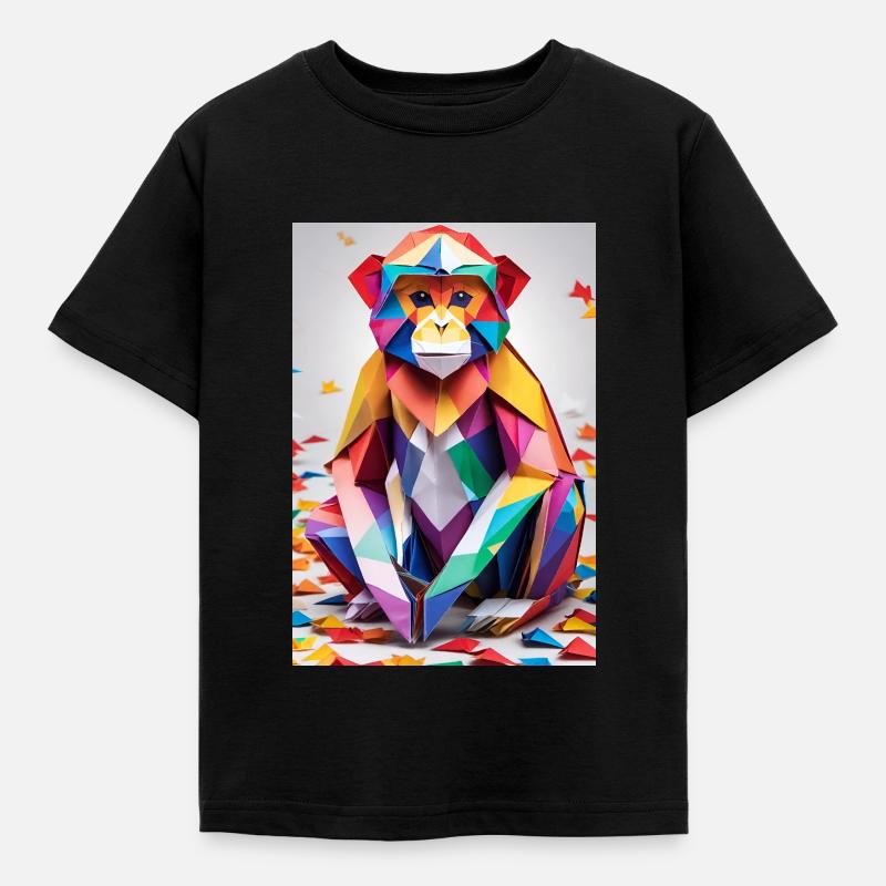 Rainbow Monkey - Kids' T-Shirt - black
