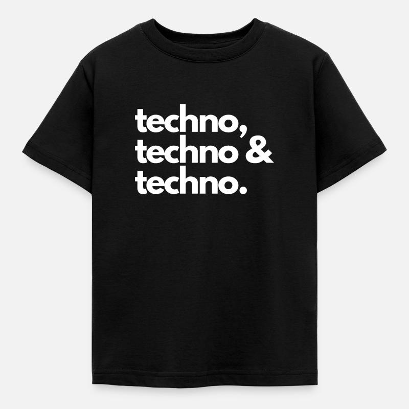 Techno, techno et techno - T-shirt Enfant - noir