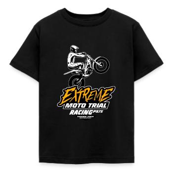 Trial - Trialsport - Moto Trial - Motorcycle Trial - Kids' T-Shirt - black - Front - AI Model Kid Female (0cm)