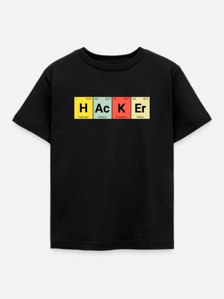 Hacker - Kinder T-Shirt - Schwarz