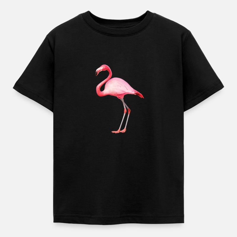 flamingo - Kinder T-Shirt - Schwarz
