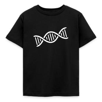 DNA Logo - Kinder T-Shirt - Schwarz - Vorne - AI Model Kid Female (0cm)