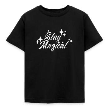 Bleib magisch - Kinder T-Shirt - Schwarz - Vorne - AI Model Kid Female (0cm)