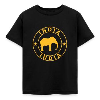 Inde - T-shirt Enfant - noir - Devant - AI Model Kid Female (0cm)