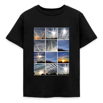 Les nuages de Chemtrail - T-shirt Enfant - noir - Devant - AI Model Kid Female (0cm)