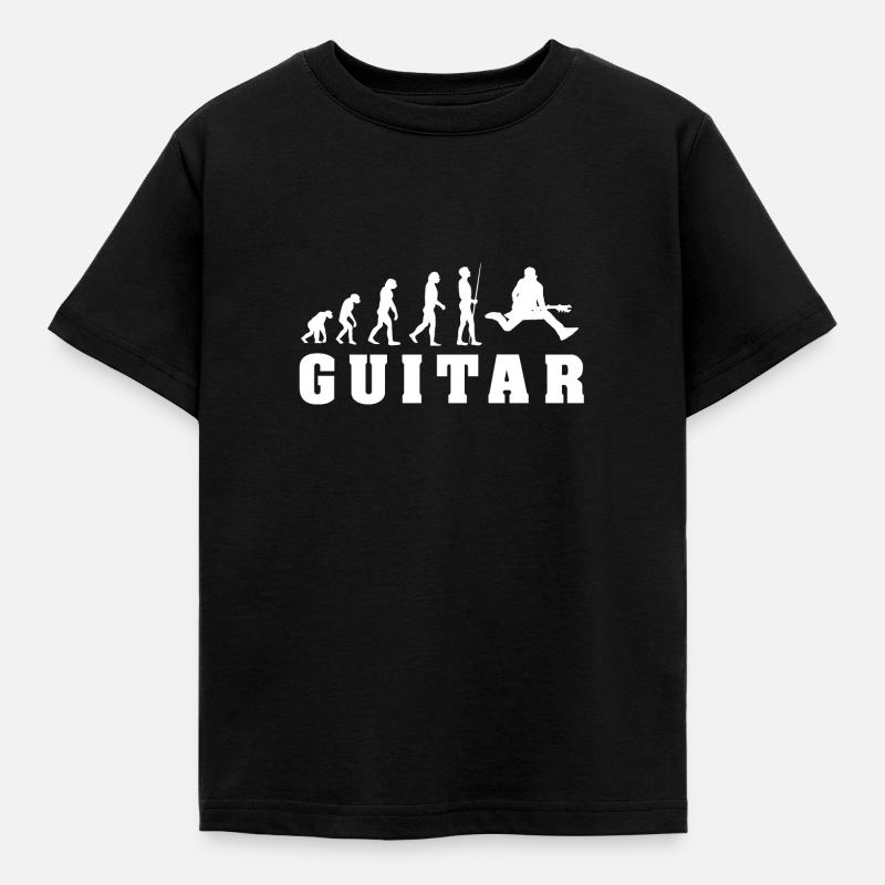 Evolution Guitar - Kinder T-Shirt - Schwarz