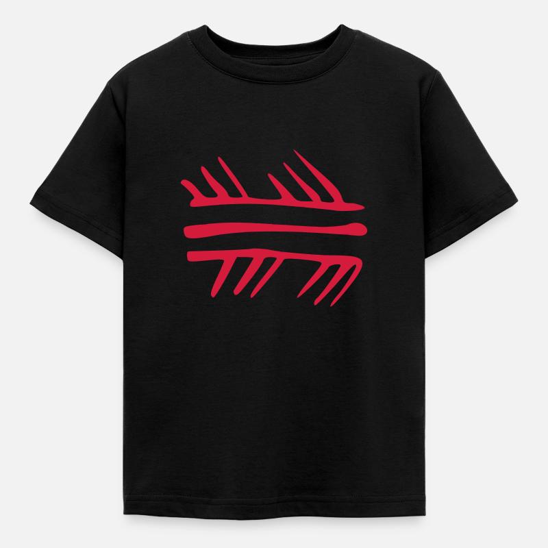 petroglyph pattern - Kids' T-Shirt - black
