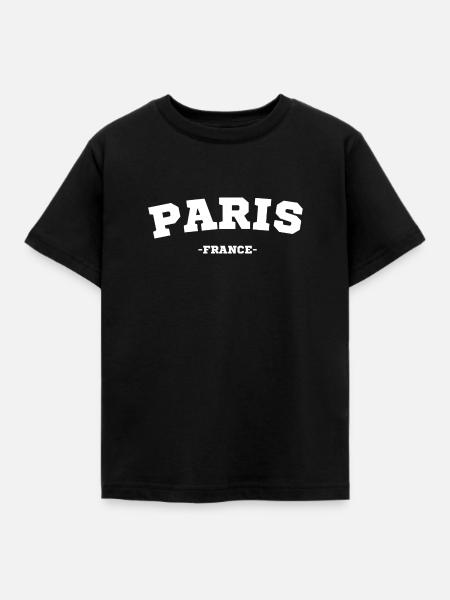 PARIS - Kinder T-Shirt - Schwarz