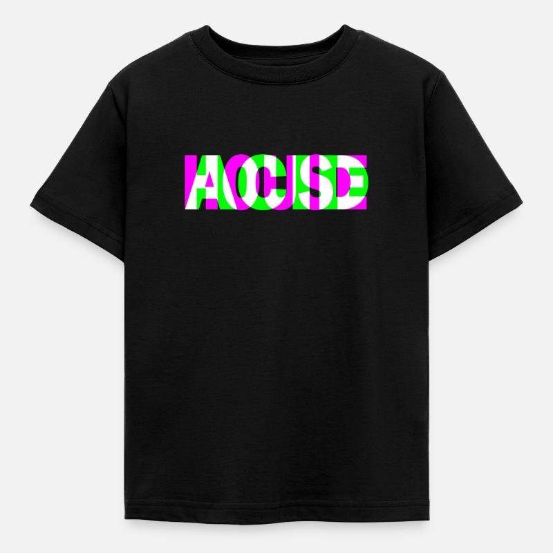 maison acide techno dubstep dj raver party edm - T-shirt Enfant - noir