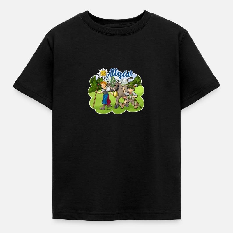 Allgäu - Kinder T-Shirt - Schwarz