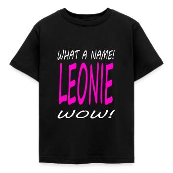 Je m’appelle Léonie Je suis Leonie Leonie - T-shirt Enfant - noir - Devant - AI Model Kid Female (0cm)