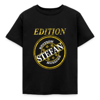 Ich heiße Stefan ich bin Stefan limited edition - Kinder T-Shirt - Schwarz - Vorne - AI Model Kid Female (0cm)