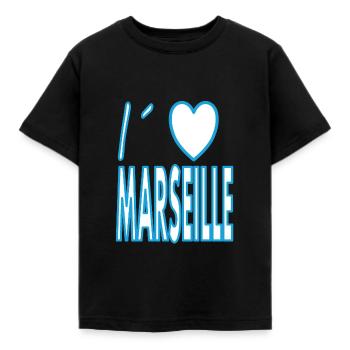 Born in Marseille Marseille France Gift - Kids' T-Shirt - black - Front - AI Model Kid Female (0cm)