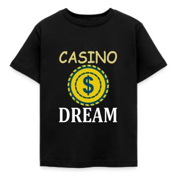 Casino Dream Gagnez de l’argent Jackpot Poker Cadeau - T-shirt Enfant - noir - Devant - AI Model Kid Female (0cm)