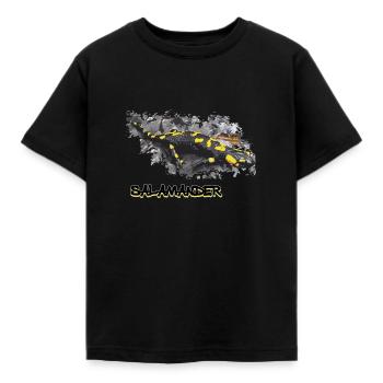 salamander - Kinder T-Shirt - Schwarz - Vorne - AI Model Kid Female (0cm)