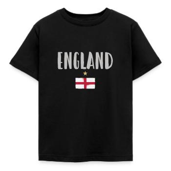 England Football Fan Shirt English Flag - Kids' T-Shirt - black - Front - AI Model Kid Female (0cm)