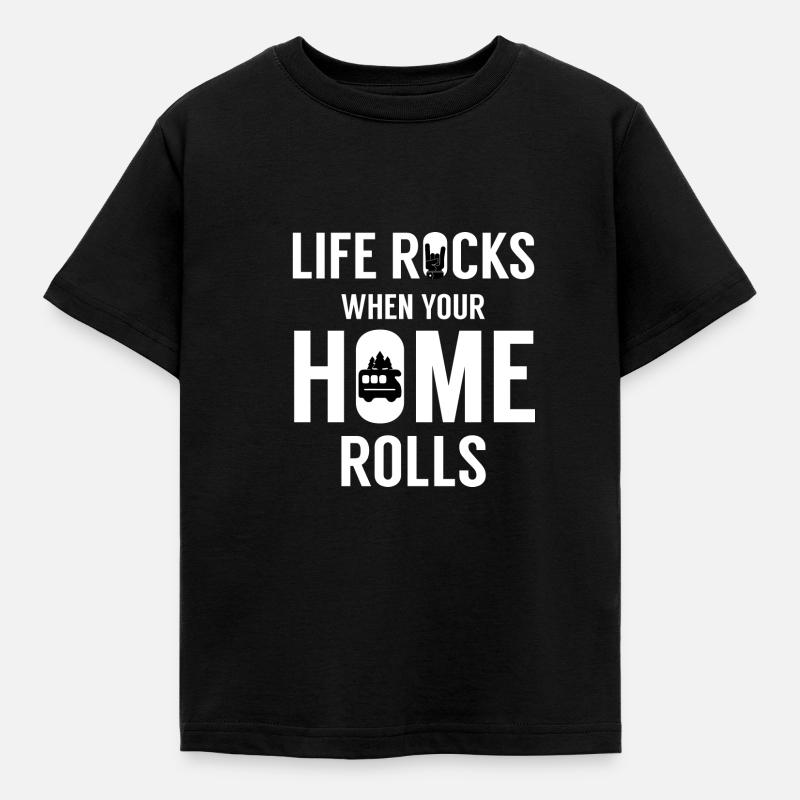 Camper - Kids' T-Shirt - black