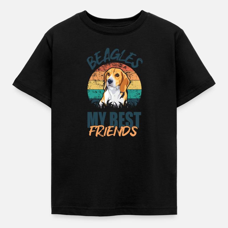 Beagle - Kinder T-Shirt - Schwarz