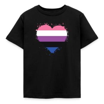 Pride LGBTQ. Aussage - Kinder T-Shirt - Schwarz - Vorne - AI Model Kid Female (0cm)