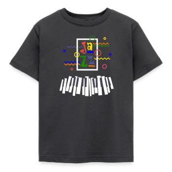 Festival d’improvisation de musique jazz - T-shirt Enfant - charbon - Devant - AI Model Kid Female (0cm)