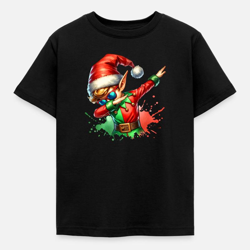 Noël approche Joyeux Noël Elfe - T-shirt Enfant - noir