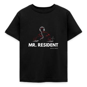 Mr Resident DJ Phalomis - Kinder T-Shirt - Schwarz - Vorne - AI Model Kid Female (0cm)
