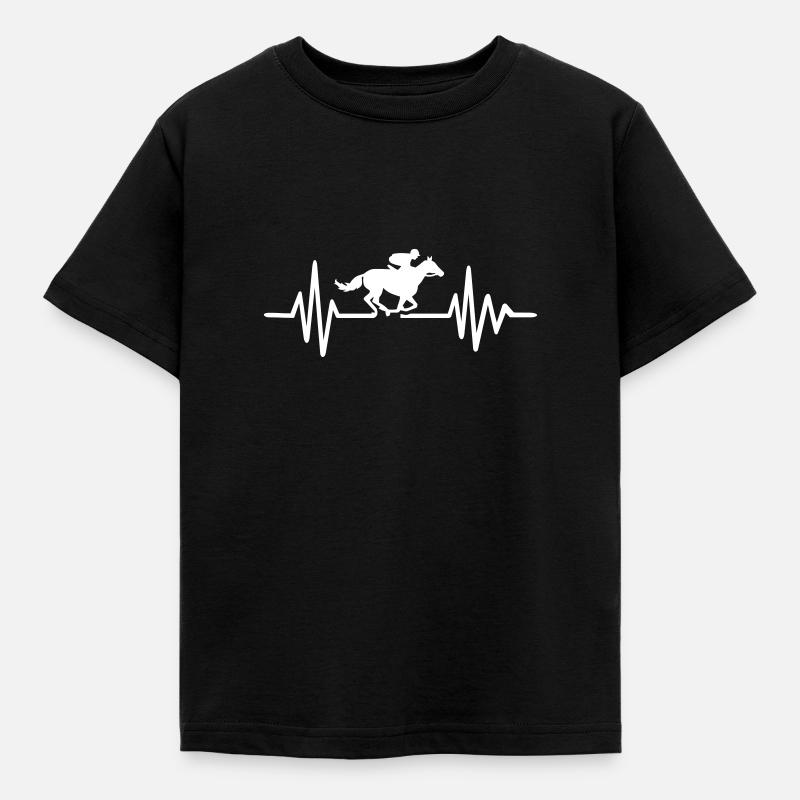 Course de chevaux - T-shirt Enfant - noir