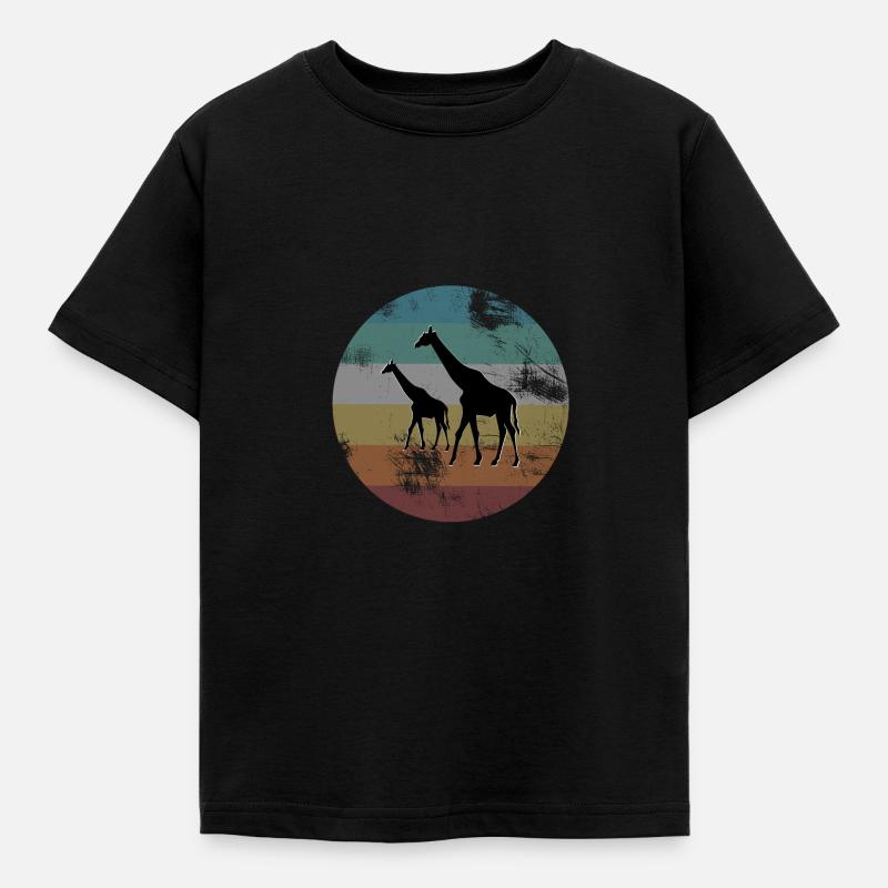 Giraffen Giraffe - Kinder T-Shirt - Schwarz