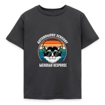 Autonomes sensorisches Meridian -Reaktion ASMR -Th - Kinder T-Shirt - Dunkelgrau - Vorne - AI Model Kid Female (0cm)