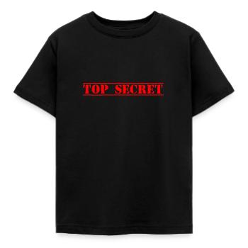 Top secret - Kids' T-Shirt - black - Front - AI Model Kid Female (0cm)
