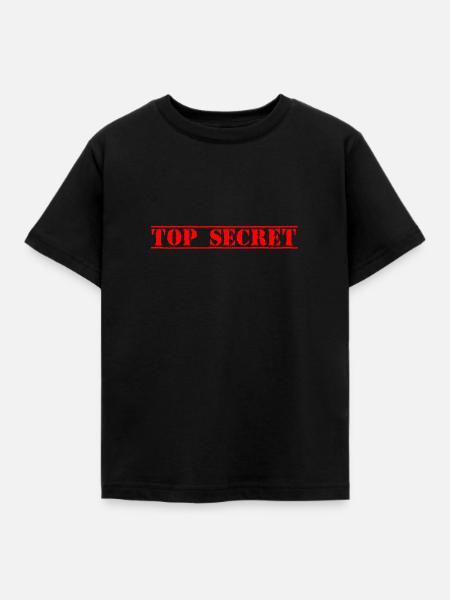 Top Secret - Kinder T-Shirt - Schwarz